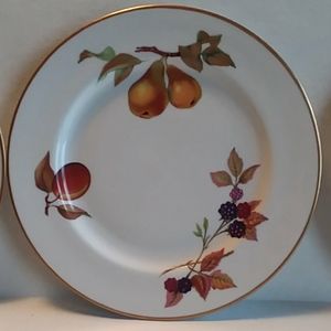Royal Worcester Porcelain Plates, Fruit Design
